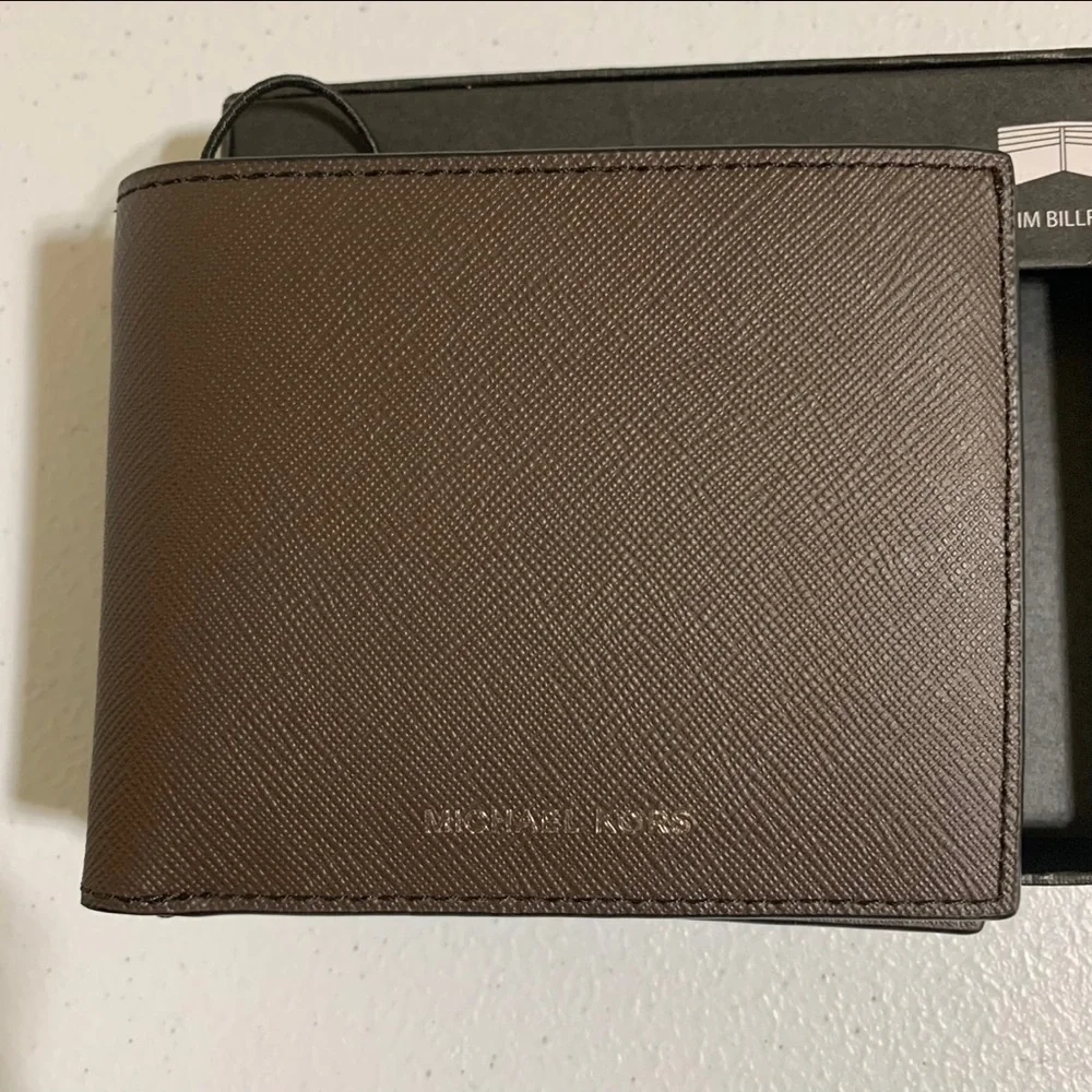 Michael Kors Crossgrain Leather Slim Billfold Wallet-NWT